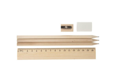 Ołówki z linijką, gumką i temperówką ECO43333