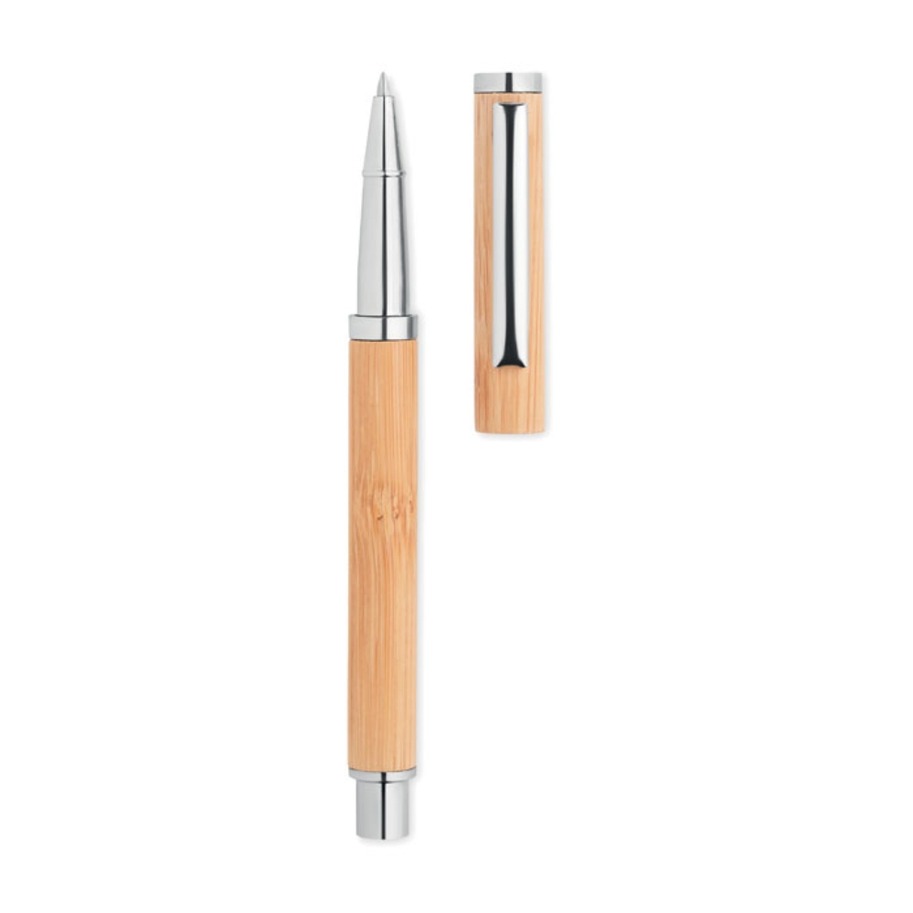 Elegancki długopis bambusowy z nadrukiem logo ECO6558-18